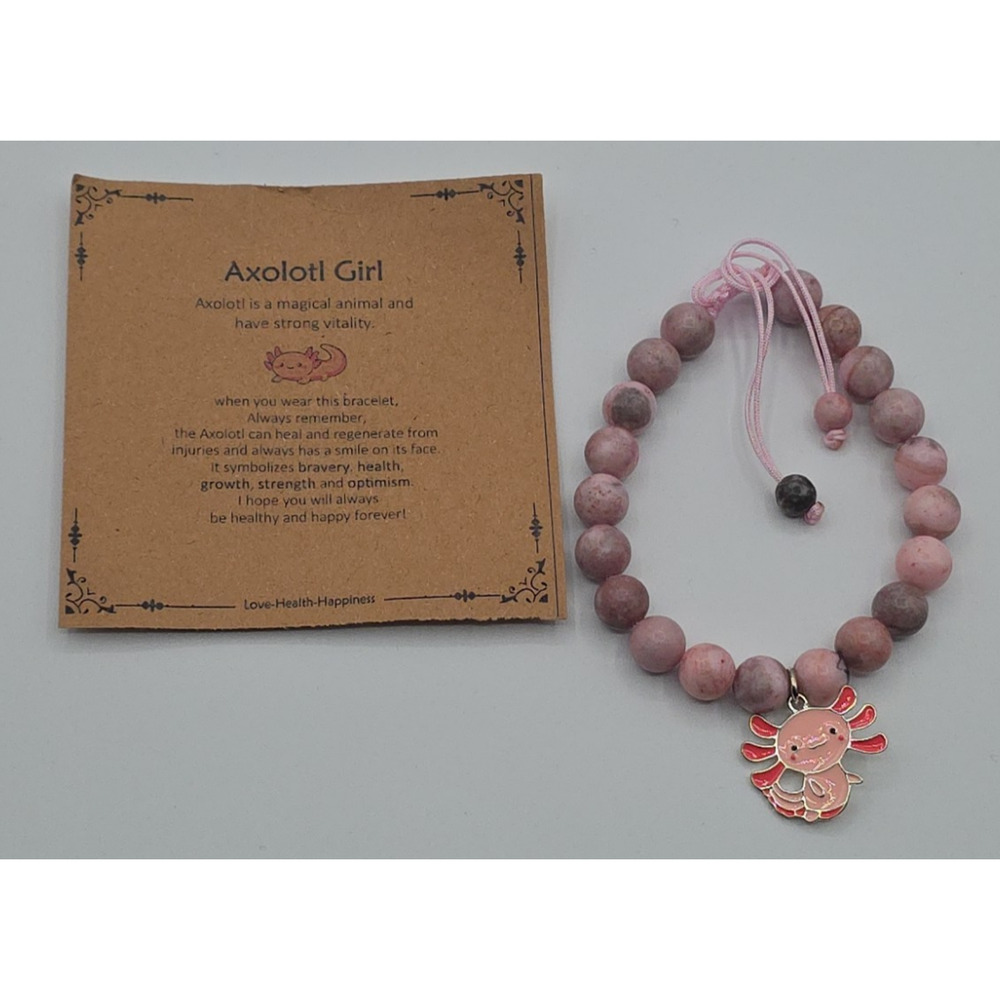 Axolotl Costume Bracelet Gifts for Girls/Women, Kawaii Charm Bracelet Axolotl